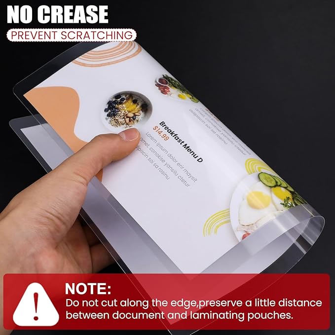 CAREGY 100 Pack Laminating Sheets, Holds 8.5 x 11 Inch Sheets,5 Mil Thermal Laminating Pouches,9 x 11.5 Inches Lamination Sheet Paper for Laminator, Clear, Letter Size, Office and School Supplies