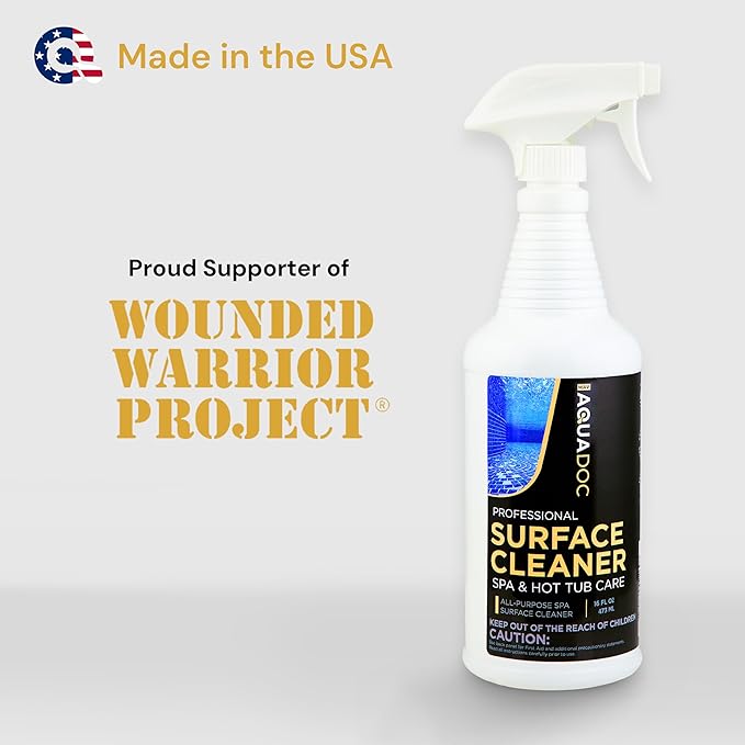 Hot Tub Cleaner Spray 16oz - Spa Surface Cleaner for Hot Tub Chemical Made in the USA - AquaDoc
