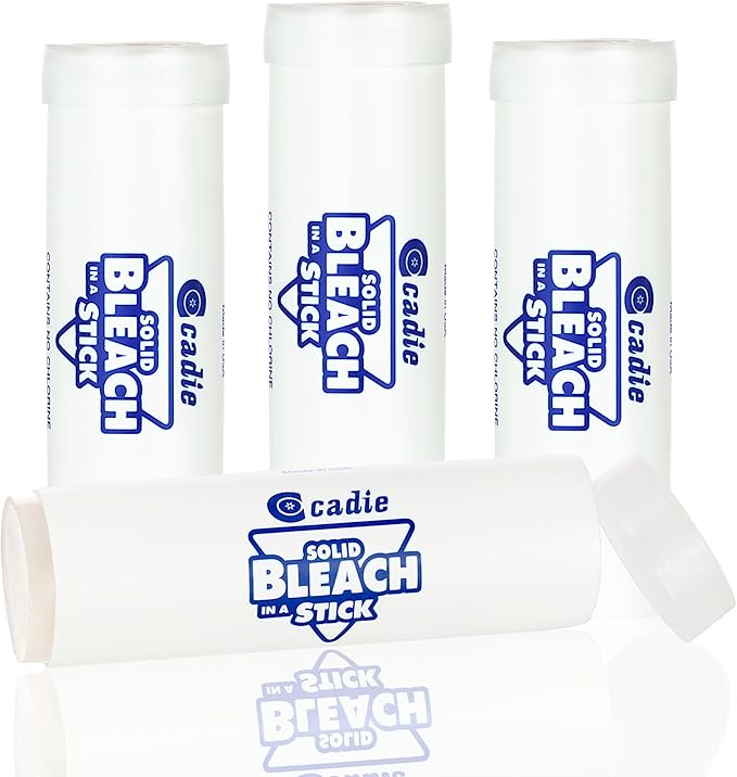 Solid Bleach In A Stick,Spill Proof,Accident Free & Unscented,Removes Stains & Brightens Colors,(Pack 4)