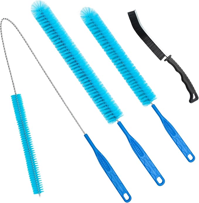 Dryer Vent Cleaner Kit，Refrigerator Coil Cleaning Brush，Includes Dryer Vent Brush, lint Brush for Dryer, Drain Cleaning Brush, and Appliance Brush Set for All Your Home Cleaning Needs