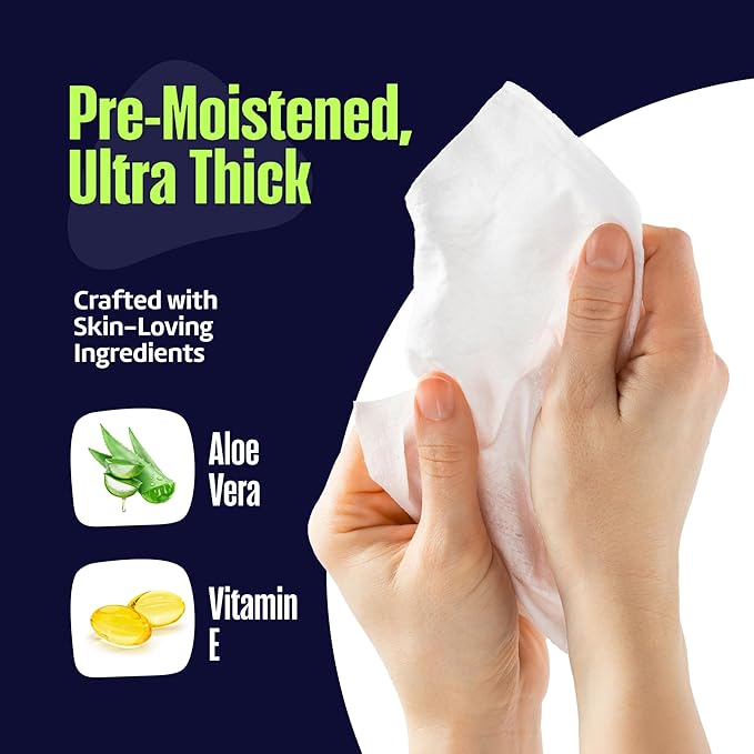 Adult Wipes for Elderly 1 Pack - Hospital Grade Extra Large Extra Thick Disposable Washcloths for Adult No-Rinse Bathing & Shower Alternative - Fragrance-Free XXL