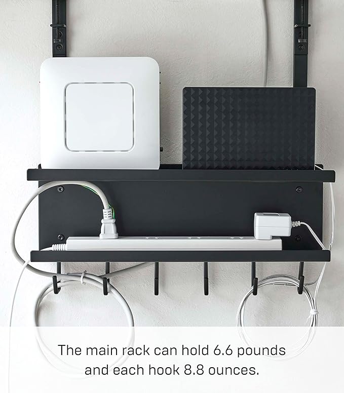 YAMAZAKI Home Smart Under-Desk Cable & Router Storage Rack Organizer Rack For Minamlist Office - Steel