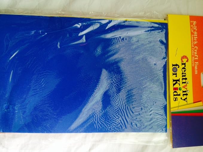Reativity for Kids Self Stick Craft Foam 5 6x9" Sheets Assorted Colors