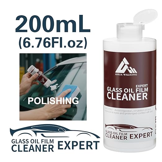 Glass Polish 200ml Cerium Oxide Glass Polishing Solution for Removing Oil Film, Water Spots, Eddies, Glass Water Stains, Wiper Marks on The Glass Surface, Restoring clearity (White, 200ml)