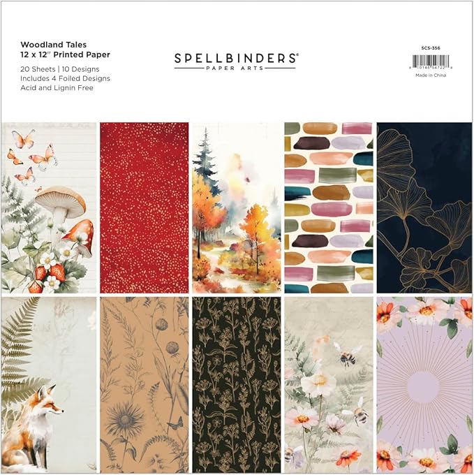 Spellbinders Woodland Tales, 12 x 12 Paper Pad