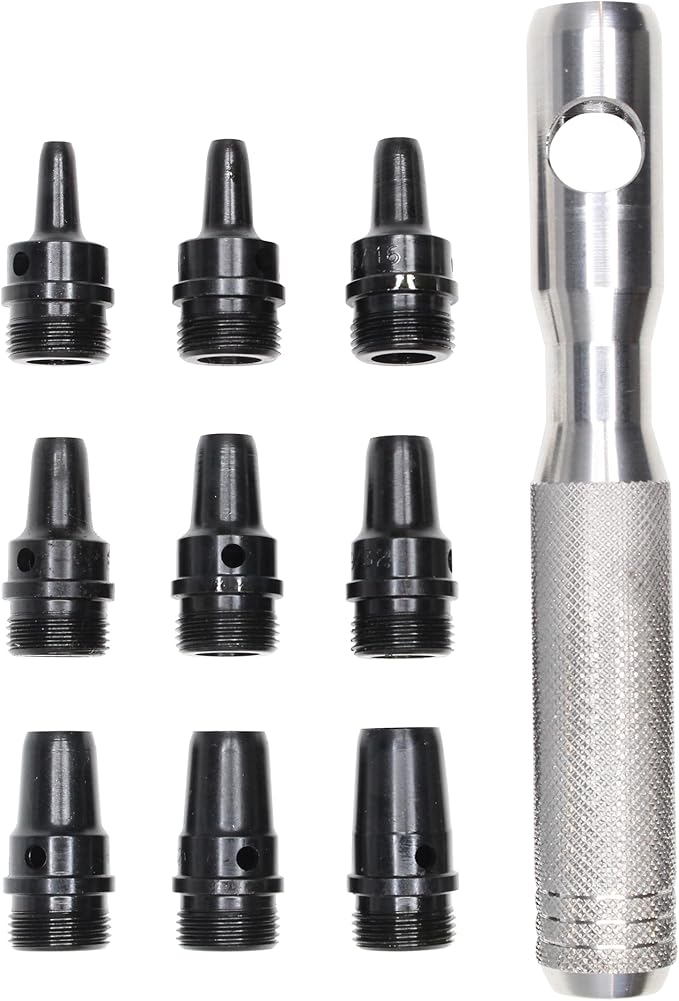 Mayhew Tools 66012 Hollow Punch, 10-Piece Set, Black