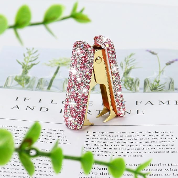 Buqoo Bling Rhinestone Staples Remover, Crystal Staple Puller Cute Glitter Stapler Remover Tool for Home School Office Supplies Dazzling Desk Accessories for Women Office