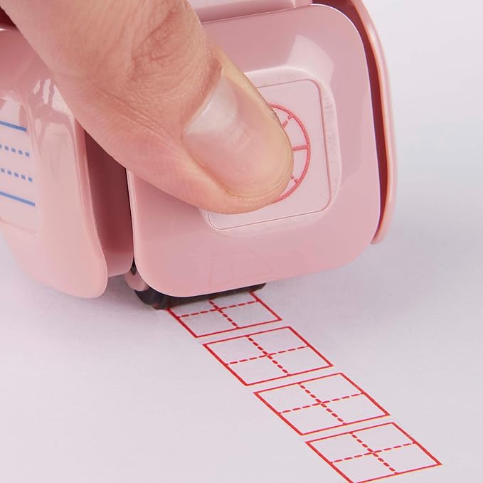 LEGILINER 6-in-1 Handwriting Practice Roller Stamp - Multi-Pattern Self-Inking Stamp Tool for Classroom, Occupational Therapy & Homework - PreK to 5th Grade
