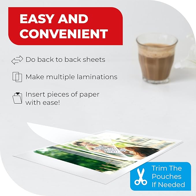 5MIL Thermal Laminating Sheets (100 Count) 4.3x6.3 inch, Card Size Dry-Erase Friendly Laminating Pouches, Compatible with Laminators, Crystal Clear Laminated Finish