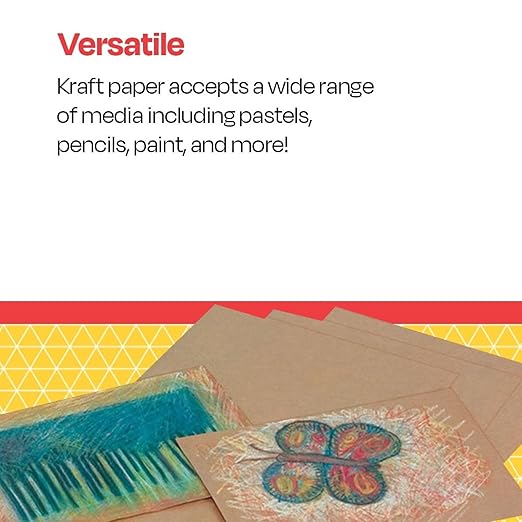 School Smart Kraft Paper Sheets, 60 lb, 12 x 18 Inches, Brown, Pack of 100 - 086642
