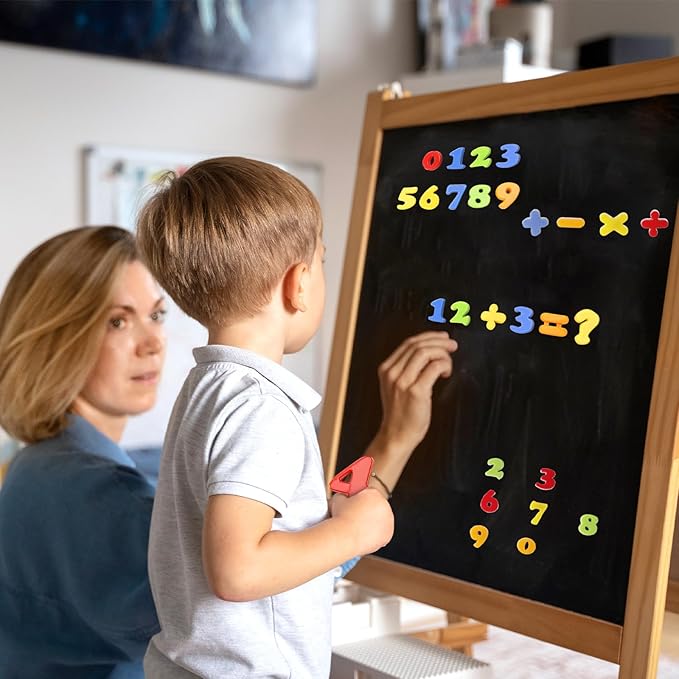 LovesTown 104 PCS Alphabet Magnetic Letters and Numbers for Toddlers,ABC 123 Fridge Educational Set,Great Learning Gift from Parents or Teachers (Pack of 2)