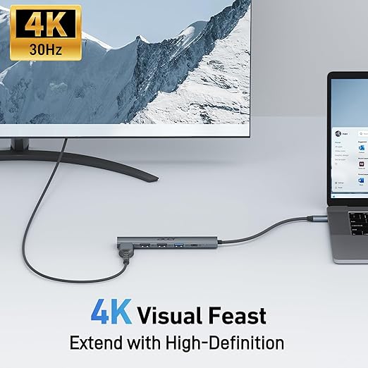acer 5 in 1 USB C Hub Bunlbe with USB C to HDMI Cable