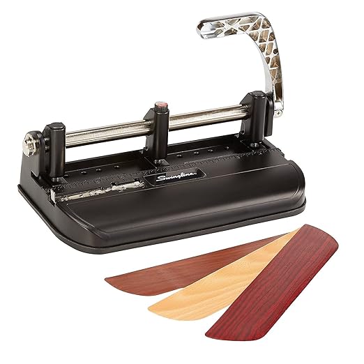 SWINGLINE 74400 40-Sheet Heavy-Duty Lever Action Two- to Seven-Hole Punch, 11/32 Holes