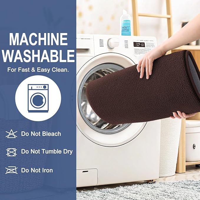 OLANLY Thick Memory Foam Bath Mats Rugs 50x30, Extra Soft Absorbent Bathroom Rug, Quick Dry Bath Mat, Non-Slip, Machine Washable Carpet for Bathroom, Tub and Shower, Home Decor Accessories, Brown