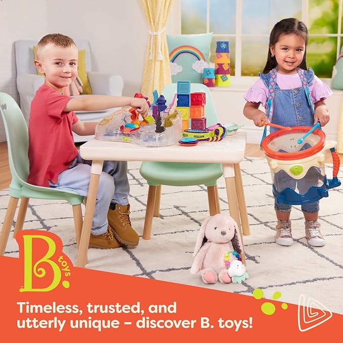 B. toys – Baby Blocks – Stacking & Building Toys for Babies – 10 Soft & Educational Blocks – Numbers, Shapes, Colors, Animals – One Two Squeeze – 6+ Months