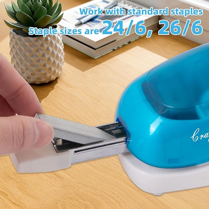 Electric Stapler,Including 2000 Staples and 1 Staple Remover, Suitable for Palm Size and high Comfort，25 Sheet Capacity, AC Adapter or Battery Powered，Battery not Included
