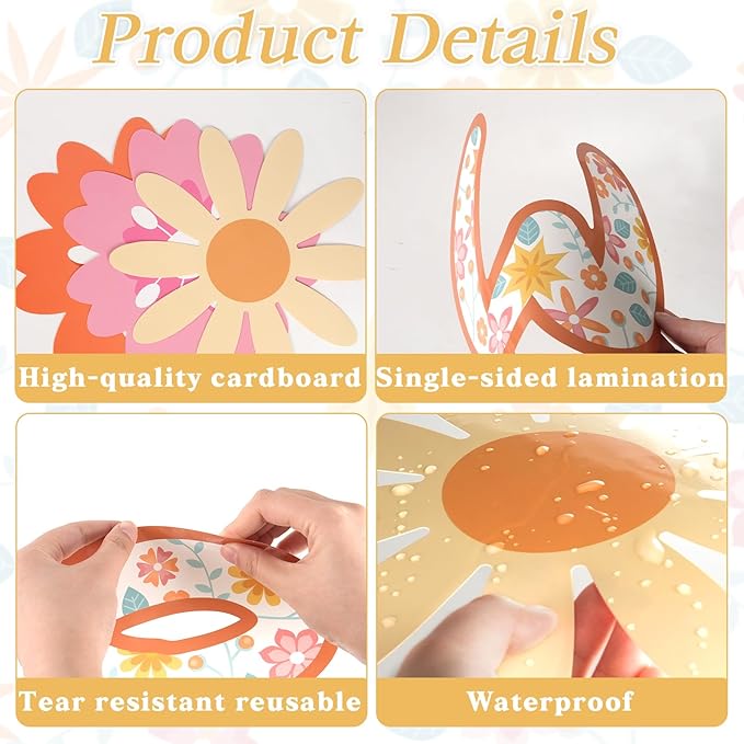 Spring Bulletin Board Decorations for Classroom - 66 Pcs Let's Grow Together Classroom Bulletin Board Set Butterfly Flower Cutouts for Spring Summer School Home Door Wall Decor Supplies