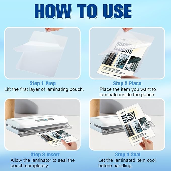 200 Pack 7 mil Thermal Laminating Pouches for 5.5x8.5inch Half Letter Paper Clear Laminating Pouches File Card Laminating Pouches Thermal Laminate Pouch Tags for Work Permits Pass Photos 6" x 9"