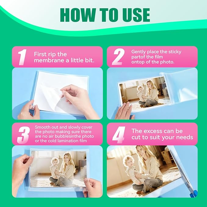 100 Pack Self Sealing Laminating Pouches for Small Business Card,Waterproof Self-Adhesive Laminating Pouches,2.6x3.9 Inches, 10 Mil Thickness, No Laminator Machine Needed