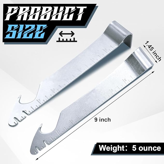 2 Pcs Staple Remover, Multi Functional Staple Puller, Electrical Wire Remover Tool for Carpenters Cable Construction, DIY Enthusiasts Gifts, Nail Puller, Pry Bar, Ruler and Square