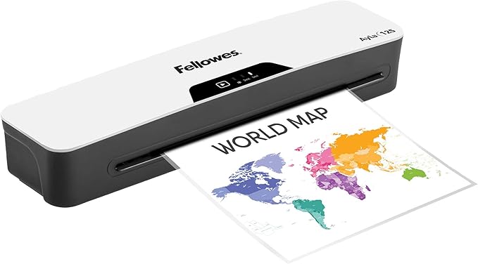 Fellowes Ayla 125 with Rapid 1 Minute Warm Up Paper Laminator Including Pouch Starter Kit (5752001)
