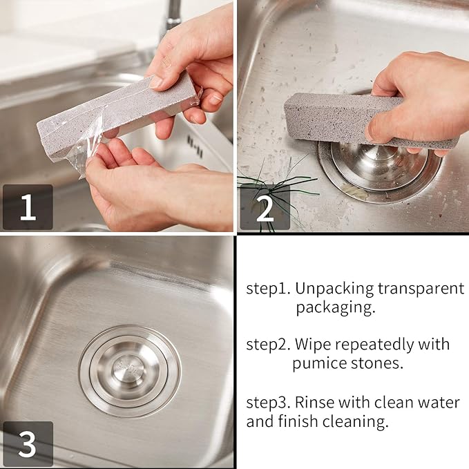 Chinco 48 Packs Pumice Stick for Cheaning, Pumice Scouring Stone Pad Removing Stain Grime Without Leaving Scratches for Kitchen Oven Stove Home Bathroom Toilet Pool House Cleaning Supplies