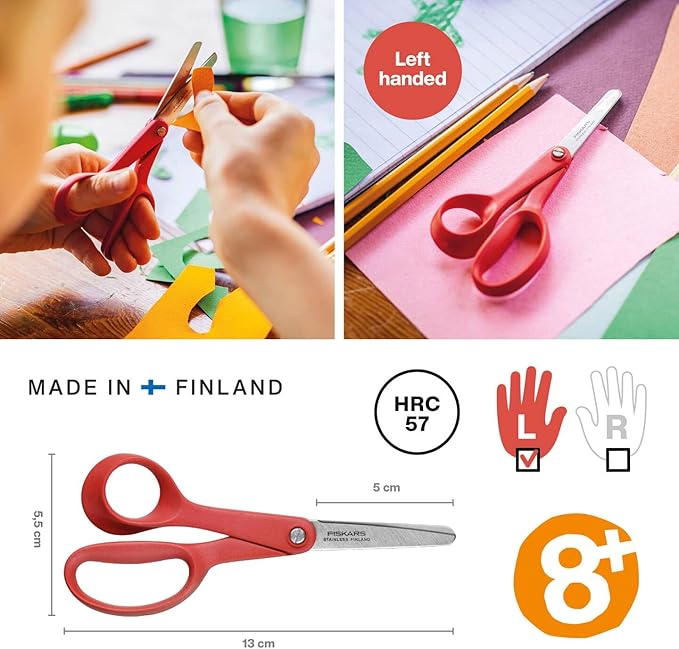 Fiskars Scissors - Left-Handed Blunt Kids (13 cm)