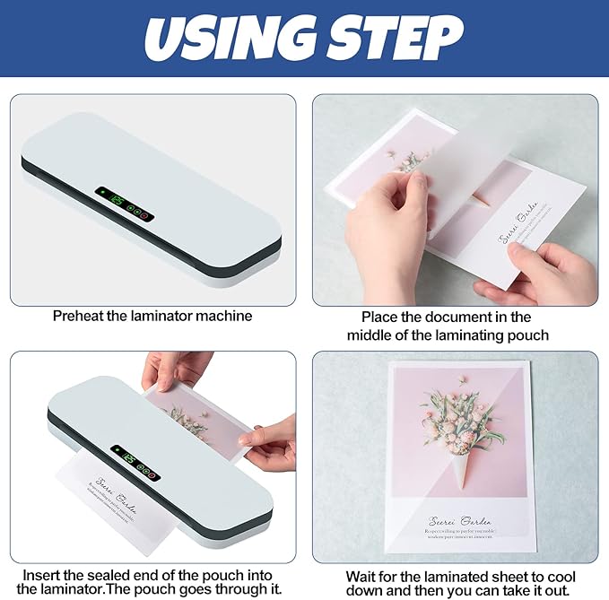 Cindeer 400 Pack 5.8 x 7.4 Inch Thermal Laminating Pouches Back to School 3 Mil Clear Laminating Sheets Plastic Paper Hot Glossy Laminator Pouches School Office Supplies for Letter Photo Card ID Badge