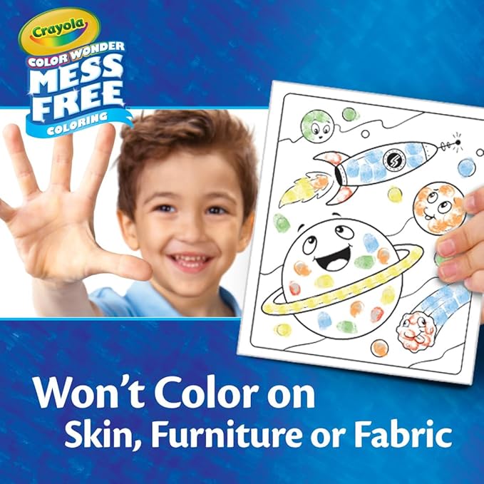 Crayola Color Wonder Mess Free Fingerprint Ink Painting Activity Set, Toddler Finger Painting Alternative, Stocking Stuffers for Kids, Holiday Gifts (Pack of 6)