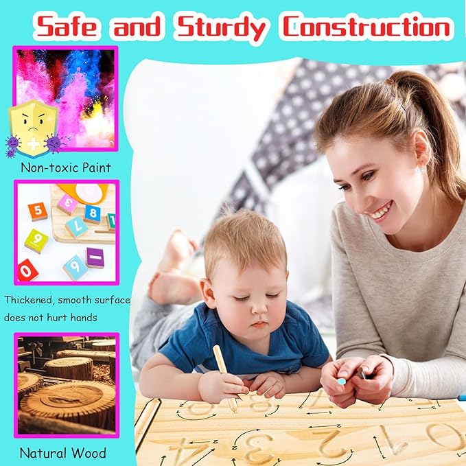 Montessori Toys for 3 4 5 Year Old,Preschool Learning Toys for Toddlers age 2-4,Educational Math manipulatives Number Counting Blocks for Kids,Birthday Christmas Stocking Stuffers for Boys Girls