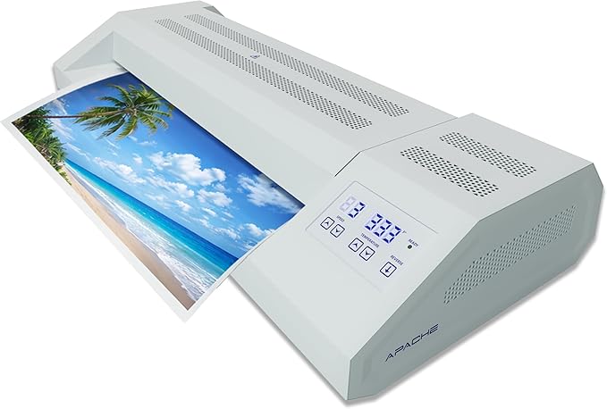 Apache Professional Laminator, Thermal Pouch, 25.5 Inch Max Width, 1.5-33 Mil, True Anti-Jam Technology, School & Office Lamination Machine, Variable Speed & Temperature, Fast Output, Robust Design