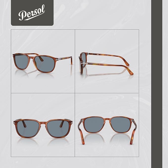 Persol PO3019S Square Sunglasses for Men '+BUNDLE with ACCESSORY EYEWEAR KIT
