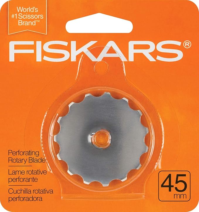 Fiskars 193610-1001 Perforating Rotary Replacement Blade, 45 mm , Gray