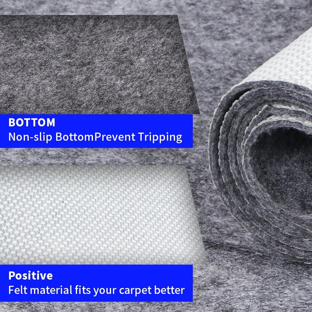 Waterproof Non-Slip 1/4” Extra Thick 10x14 ft Rug Pad for Large Area Rugs Durable Felt Floor Protection pad for All Floors, Suitable for Cutting. Rug Pads Keep Rugs in Place and Provide Cushioning