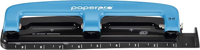 Bostitch Office EZ Squeeze™ Reduced Effort 3-Hole Punch, 12 Sheets, Blue (2103)