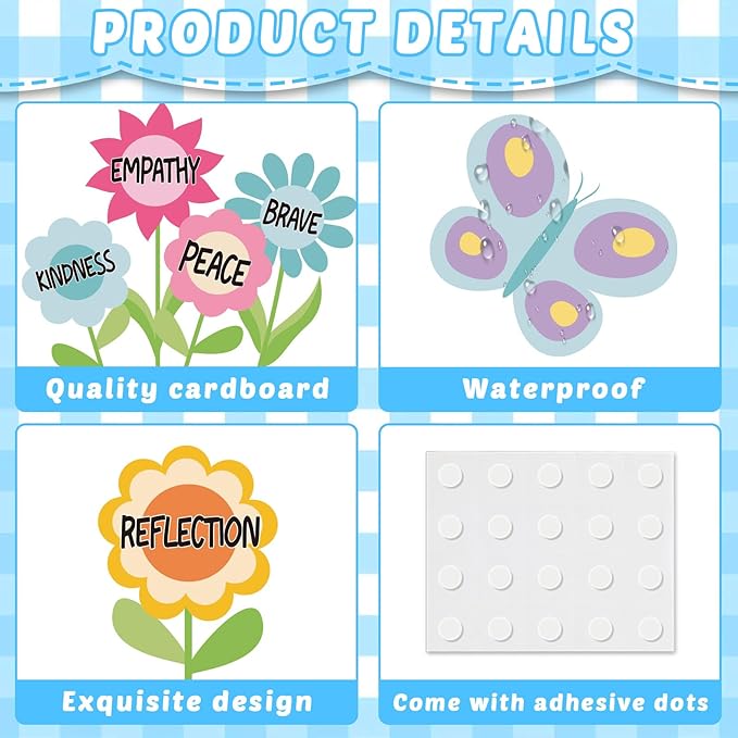 Naozinebi Spring Religious Christian Bulletin Board Sets Sunday School Decoration for Classroom Positive Floral Bulletin Board We are Blooming for Jesus Paper Cutout for Christian Church School Decor