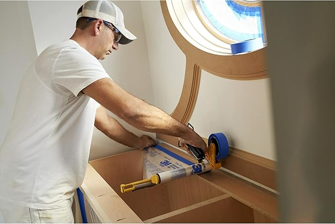 3M Hand Masker M3000 Tape Dispenser, Film & Tape, Applies Painter's Tape to Masking Film or Paper in One Continuous Application, Compact & Lightweight Design, Saves Time When Preparing For Painting