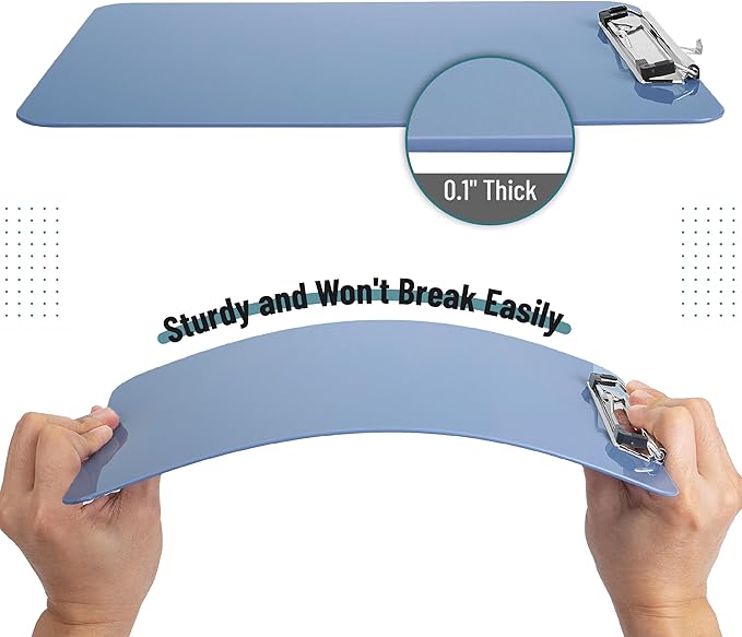 Mr. Pen- Plastic Clipboard, 12.5" x 9", 2 Pack, Gray-Blue Clipboard Plastic, Low-Profile Metal Clip with Retractable Hanging Hole