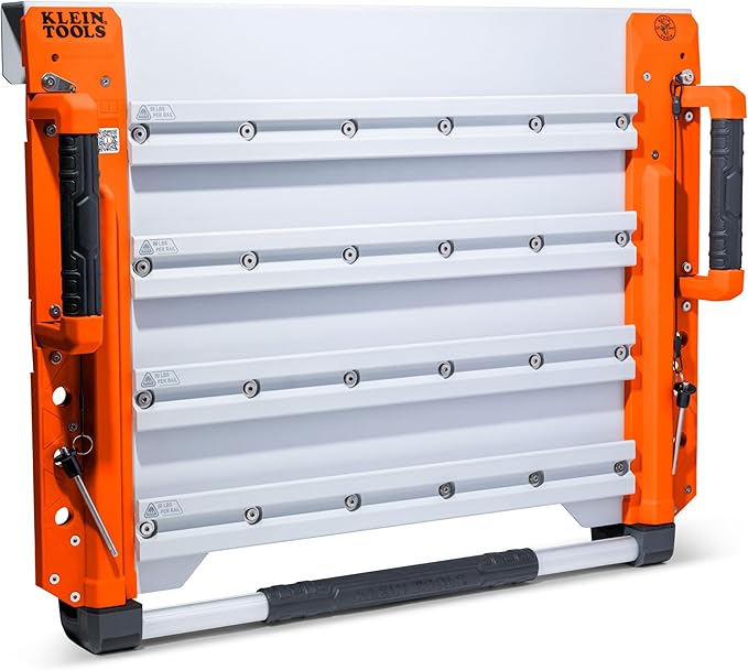 KLEIN TOOLS BC700WA LiftPro 24-Inch Wall Mount System, Heavy-Duty Modular Tool Organization with Four Interior and One Exterior Rail, 50-Pound Capacity Per Rail For Man Lift and Scissor Lift