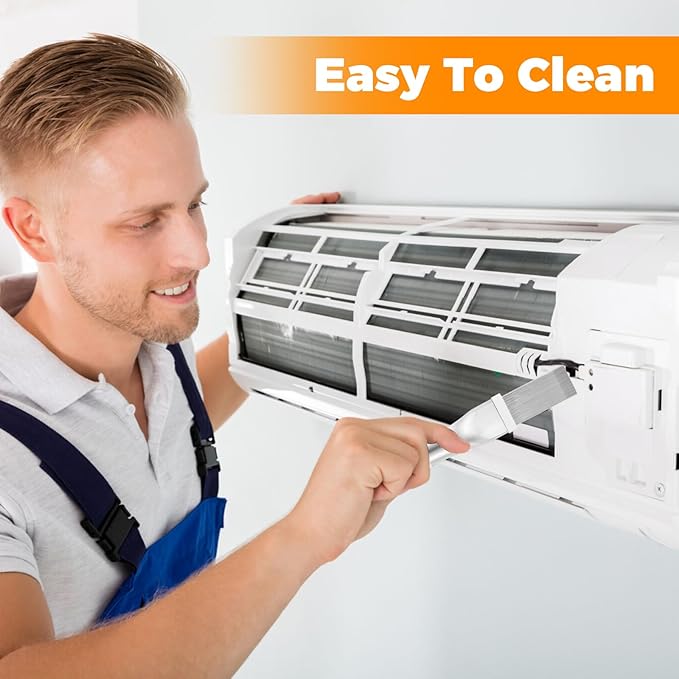 8Pcs Condenser Fin Cleaning Brush Versatile Assorted Style AC Coil Cleaner for Air Conditioner Refrigerator Automotive