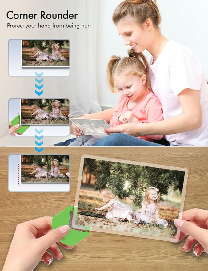 Quiet Laminator Machine for Home & Teachers – SINOPUREN 9-Inch Thermal Laminator, Whisper-Quiet, Fast 3-Min Warm-Up, Jam-Free ABS, Paper Cutter & Corner Rounder, for School, Crafts & Office