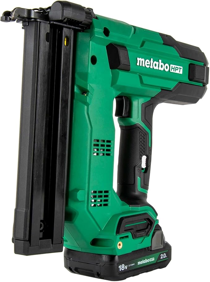 Metabo HPT 18V MultiVolt Cordless Narrow Crown Stapler Kit, 18 Gauge 1-1/2" Stapler with Power Tool 2.0Ah Lithium Ion Battery, Drives 1/2" to 1-1/2" Staples, 5-Year Warranty, N1804DB