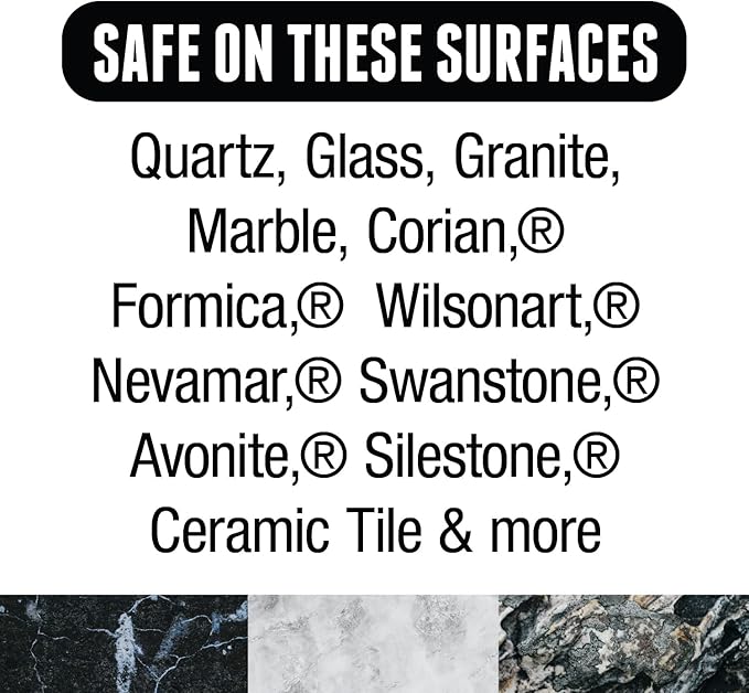 Granite Wax Plus - Granite Cleaner & Polish, Hard Water Stain Remover, Kitchen, and Bathroom Cleaner - Streak-Free Shine, Carnauba Wax, Banana Scent, 16 oz