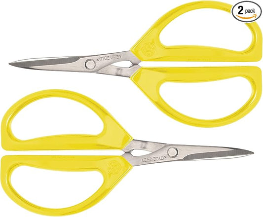 Joyce Chen Original Unlimited Kitchen Scissors All Purpose Kitchen Shears With Comfortable Handles, Yellow, 2 Pack