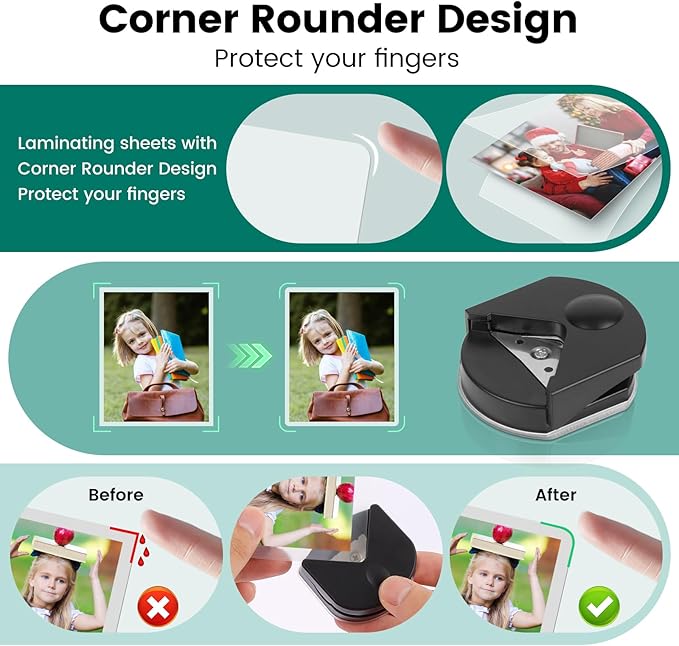 Laminator, A3 Laminator Machine with Built-in Trimmer, 70 Seconds Quick Warm-Up, Cold and Thermal Laminating with 50 Sheets, NTC Technology for Home Office School