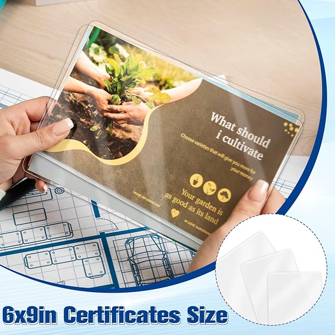 200 Pack 7 mil Thermal Laminating Pouches for 5.5x8.5inch Half Letter Paper Clear Laminating Pouches File Card Laminating Pouches Thermal Laminate Pouch Tags for Work Permits Pass Photos 6" x 9"