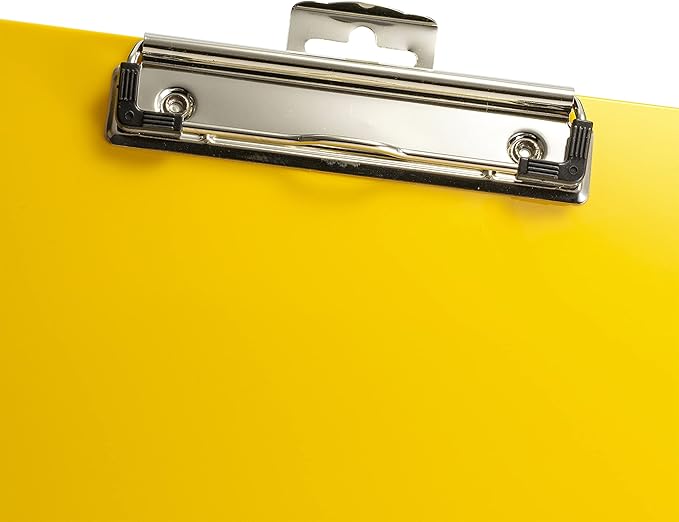Officemate Recycled Plastic Clipboard, Letter Size, Yellow, Pack of 6 (83082)