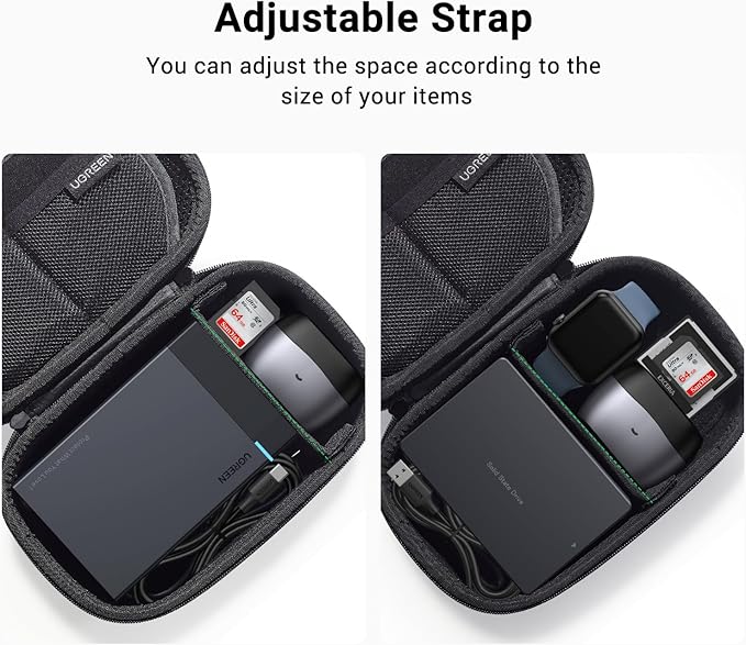 UGREEN Electronic Organizer Travel Case Pouch Bag Accessories Portable Waterproof Storage Bag Travel Essentials with Cable USB Flash Drive Charger External Battery Memory Card