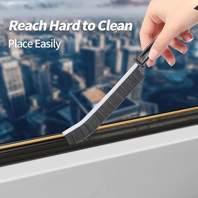 7 Pcs Hard Bristle Crevice Cleaning Brush, Multifunctional Grout Cleaner Brush, Thin Gap Cleaning Brush Set, Small Cleaning Tools for Household Use, Kitchen, Bathroom, Toilet, Window Track,Tight Space
