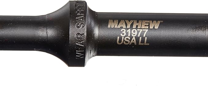 Mayhew Tools 37326 Pneumatic .498 Shank Heavy-Duty Set, 4-Piece, Black Oxide Finish